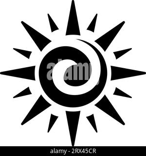 Schwarzes Sterntattoo, Tattoo-Illustration, Vektor auf weißem Hintergrund. Stock Vektor