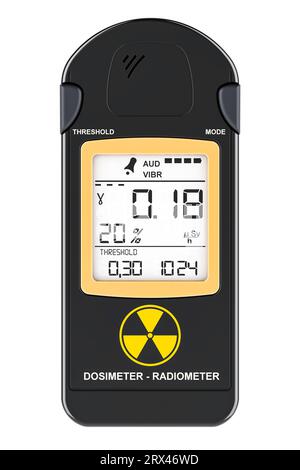 Gamma Radiation Personal Dosimeter. Hochpräziser Geigerzähler-Nuklearstrahlungsdetektor, Personal Dosimeter Tester Röntgen-Gamma-Ray-Display-Monitor Stockfoto