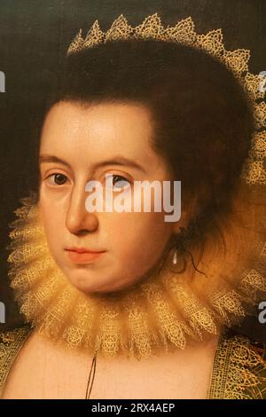 England, London, Portrait of Lady Anne Clifford, Countess of Pembroke (1590–1676) von William Larkin aus dem Jahr 1618 Stockfoto