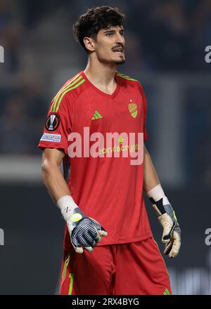 Bergamo, Italien, 21. September 2023. Vladan Kovacevic von Rakow reagiert während des UEFA Champions League-Spiels im Stadio Di Bergamo in Bergamo. Auf dem Bild sollte stehen: Jonathan Moscrop / Sportimage Stockfoto