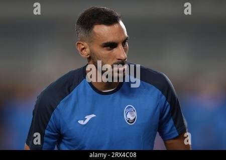 Bergamo, Italien, 21. September 2023. Davide Zappacosta aus Atalanta während des Aufwärmprozesses vor dem UEFA Champions League-Spiel im Stadio Di Bergamo, Bergamo. Auf dem Bild sollte stehen: Jonathan Moscrop / Sportimage Stockfoto