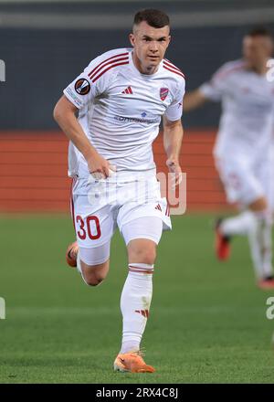 Bergamo, Italien. September 2023. Vladislav Kochergin aus Rakow während des UEFA Champions League-Spiels im Stadio Di Bergamo, Bergamo. Auf dem Bild sollte stehen: Jonathan Moscrop/Sportimage Credit: Sportimage Ltd/Alamy Live News Stockfoto