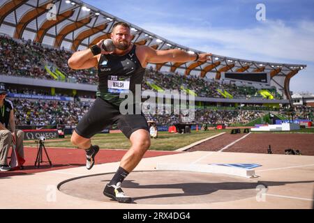 Tom Walsh (NZL) belegte den dritten Platz im Herrenschuss mit einem Wurf von 74-4 (22,69 m) bei den Diamond League Championships bei der Pre-Classic am Sonntag S Stockfoto