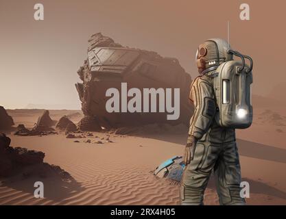 Mars Exploration, konzeptionelle Illustration Stockfoto