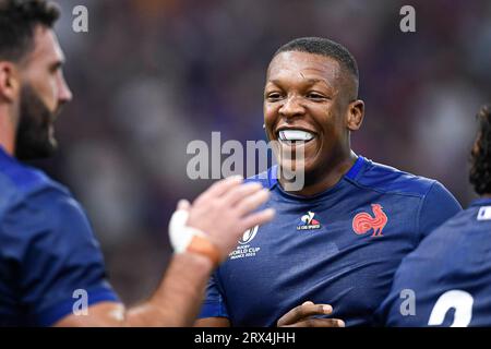 Marseille, Frankreich. September 2023. Cameron Woki während der Rugby union World Cup XV RWC Pool Ein Spiel zwischen Frankreich und Namibia im Stade Velodrome, Marseille, Frankreich am 21. September 2023. Quelle: Victor Joly/Alamy Live News Stockfoto