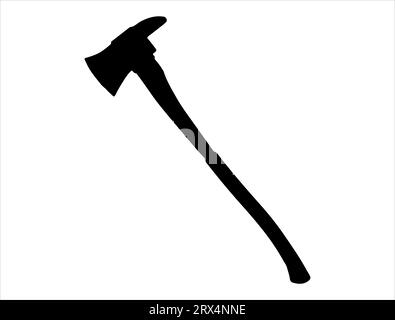 Axt Silhouette Vektor Kunst weißer Hintergrund Stock Vektor