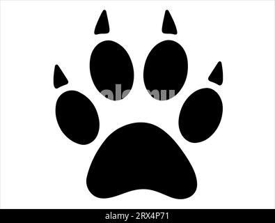 Bob Cat Pfoten Silhouette Vektorkunst Stock Vektor