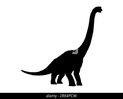 Brachiosaurus Silhouette Vektorkunst Stock Vektor