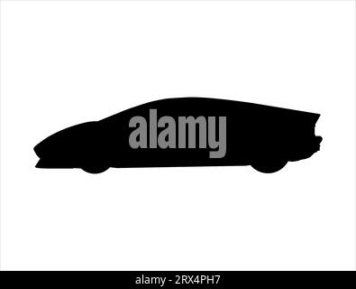 Auto Silhouette Vektor Kunst weißer Hintergrund Stock Vektor