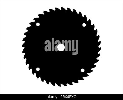 Kreissäge Silhouette Vektorgrafik Stock Vektor