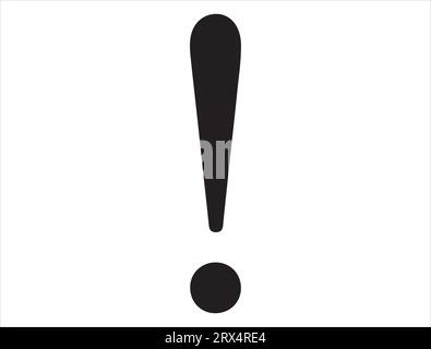 Ausrufezeichen Silhouettenvektorgrafik Stock Vektor