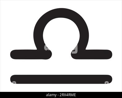 Libra Sternzeichen Silhouette Vektor Kunst weißer Hintergrund Stock Vektor