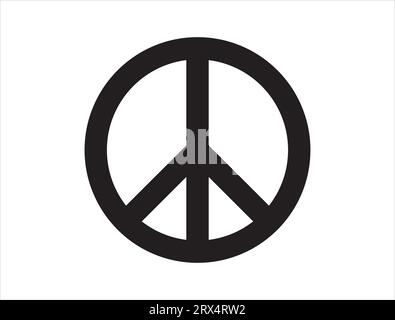 Friedenszeichen Silhouette Vektor Kunst weißer Hintergrund Stock Vektor