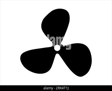 Propeller-Silhouette-Vektor-Kunst weißer Hintergrund Stock Vektor