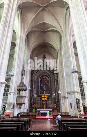 Wien, Österreich - 14. August 2010: Das Kirchenschiff und der Hochaltar der St. Stephansdom Stockfoto