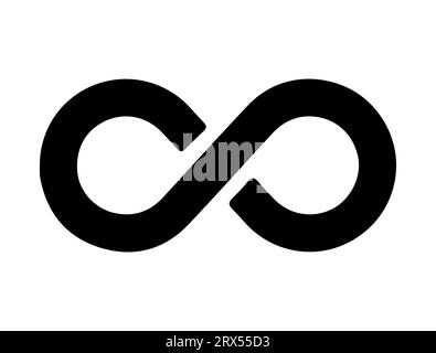 Infinity-Symbol Silhouette Vektor Kunst weiß Hintergrund Stock Vektor