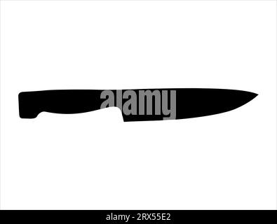 Messer Silhouette Vektor Kunst weißer Hintergrund Stock Vektor