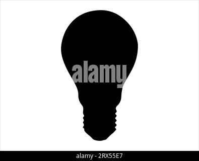 Glühbirne Silhouette Vektor Kunst weißer Hintergrund Stock Vektor