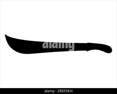 Machete Silhouette Vektor Kunst weißer Hintergrund Stock Vektor