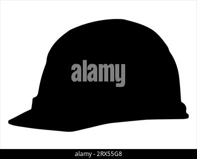 Hard hat Silhouette Vektor Kunst weißer Hintergrund Stock Vektor
