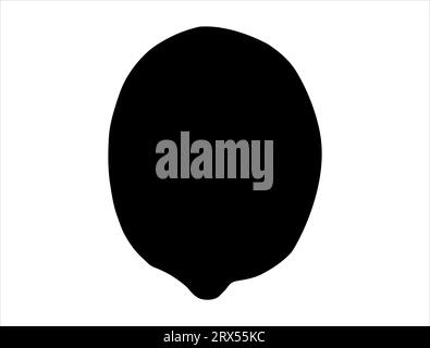 Zitronensilhouette Vektor Kunst weißer Hintergrund Stock Vektor