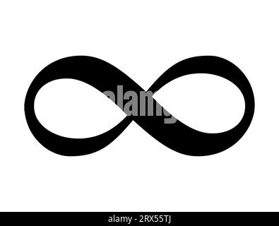 Infinity-Symbol Silhouette Vektor Kunst weiß Hintergrund Stock Vektor