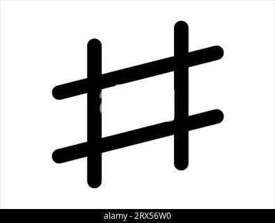 Scharfes Zeichen Hinweis Silhouette Vektor Art weißer Hintergrund Stock Vektor