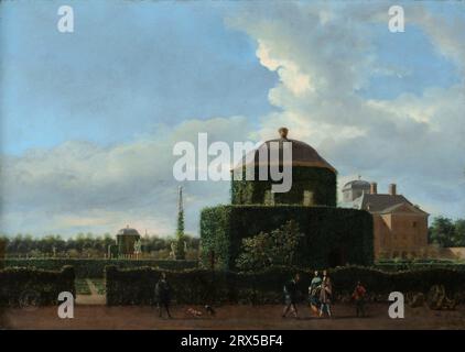 Jan van der Heyden - der Huis Ten Bosch in den Haag und sein formeller Garten (Blick aus dem Osten) : Niederländisch, Gorinchem 1637–1712 Amsterdam CA. 1668–70; Öl auf Holz; Stockfoto