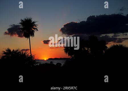 Cayo Largo, Kuba Sonnenuntergang Stockfoto