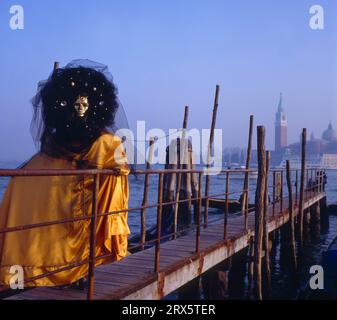 Der Karneval in Venedig dauert genau 10 Tage, beginnt am Wochenende vor dem normalen Karneval und endet am Aschermittwoch, Carnevale di Venezia Stockfoto