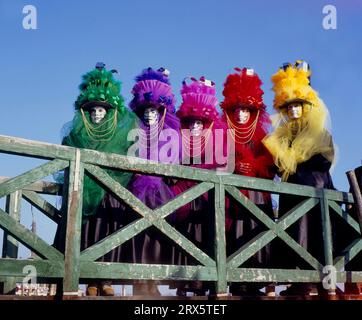 Der Karneval in Venedig dauert genau 10 Tage, beginnt am Wochenende vor dem normalen Karneval und endet am Aschermittwoch, Carnevale di Venezia Stockfoto