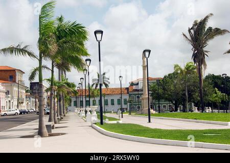 Placa Goncalves Dias, historisches Zentrum von Sao Luis, Bundesstaat Maranhao, Brasilien Stockfoto