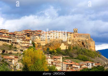 Mittelalterliche Stadt Frias, Burgos, Kastilien-Leon, Spanien Stockfoto