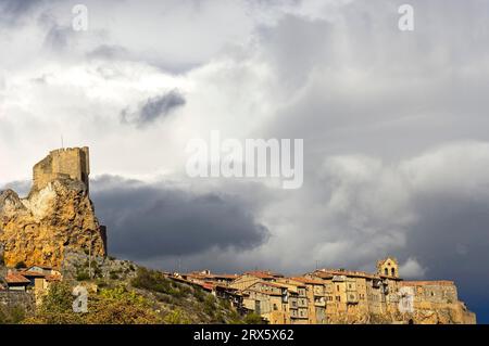 Schloss Frias und mittelalterliche Stadt, Burgos, Kastilien-Leon, Spanien Stockfoto