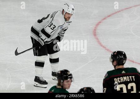 Melbourne, Australien, 23. September 2023. Viktor Arvidsson von den Los Angeles Kings während des NHL Global Series-Spiels zwischen den Los Angeles Kings und den Arizona Coyotes in der Rod Laver Arena am 23. September 2023 in Melbourne, Australien. Quelle: Dave Hewison/Speed Media/Alamy Live News Stockfoto