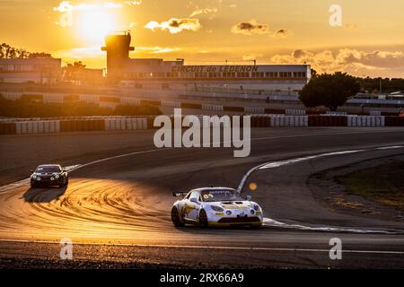 11-STUFIG Corentin FRA, LéMERET Stéphane FRA, CMR, Alpine A110 GT4, SILBER, während der 5. Runde des Championnat de France FFSA GT - GT4 France 2023, vom 22. bis 24. September 2023 auf dem Circuit de Lédenon, in Lédenon, Frankreich - Foto Marc de Mattia / DPPI Stockfoto