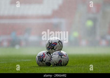 Rotherham, Großbritannien. September 2023. Bälle vor dem Rotherham United FC gegen Preston North End FC SKY BET EFL Championship Match im Aesseal New York Stadium, Rotherham, Großbritannien am 23. September 2023 Credit: Every Second Media/Alamy Live News Stockfoto