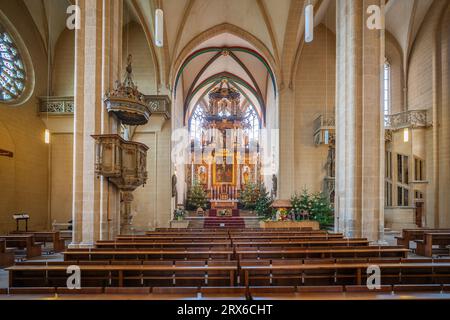 St. Severus-Kirche Innen - Erfurt, Deutschland Stockfoto