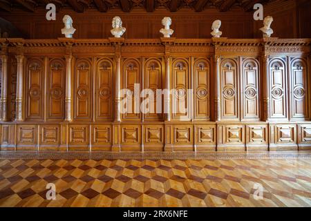 Bibliothek im Schweriner Schloss - Schwerin, Deutschland Stockfoto