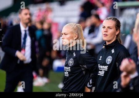 Viborg, Dänemark. September 2023. Sofie Bredgaard aus Dänemark wurde während des Spiels der UEFA Nations League zwischen Dänemark und Deutschland in der Energi Viborg Arena in Viborg gesehen. (Foto: Gonzales Photo/Alamy Live News Stockfoto