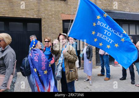 London, Großbritannien. September 2023. Tausende nehmen an dem "Marsch für einen Wiedereintritt" Teil, um der EU wieder beizutreten. Matthew Chattle/Alamy Live News Stockfoto