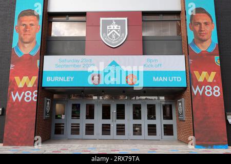 Außenansicht von Turf Moor vor dem Premier League-Spiel Burnley gegen Manchester United im Turf Moor, Burnley, Großbritannien, 23. September 2023 (Foto: Conor Molloy/News Images) Stockfoto