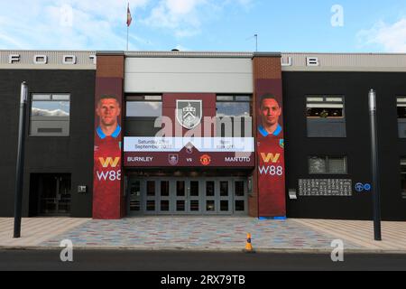 Außenansicht von Turf Moor vor dem Premier League-Spiel Burnley gegen Manchester United im Turf Moor, Burnley, Großbritannien, 23. September 2023 (Foto: Conor Molloy/News Images) Stockfoto