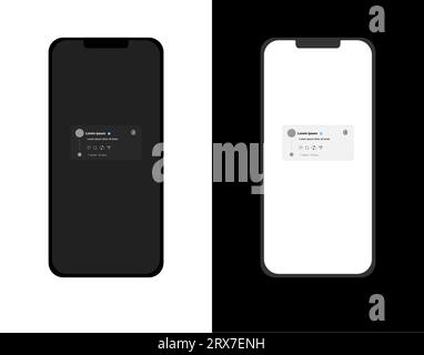 Realistische, moderne Rahmenvorlage für Telefone. Vektor Stock Vektor