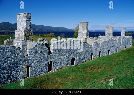 His Majesty's Fort of Crown Point, Crown Point State Historic Site, Adirondack Park, New York Stockfoto