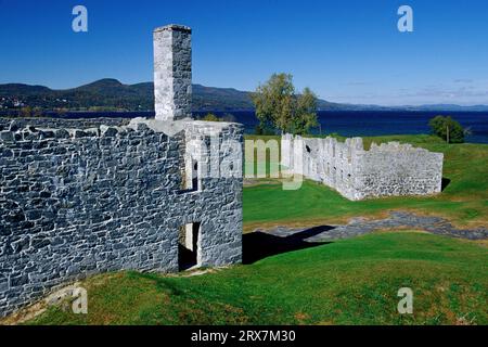 His Majesty's Fort of Crown Point, Crown Point State Historic Site, Adirondack Park, New York Stockfoto