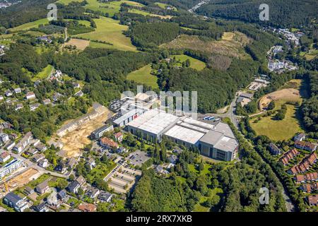 Luftaufnahme, Ferdinand Bilstein GmbH, Baustelle Wilhelmstraße, Voerde, Ennepetal, Ruhrgebiet, Nordrhein-Westfalen, Deutschland, Bauwesen Stockfoto