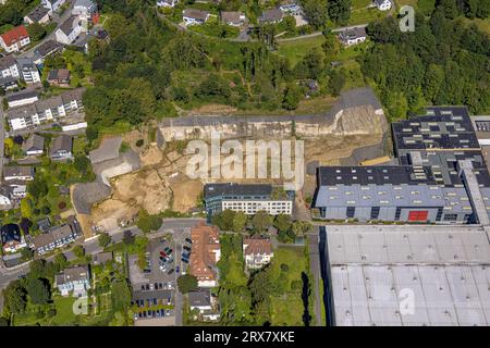 Luftaufnahme, Ferdinand Bilstein GmbH, Baustelle Wilhelmstraße, Voerde, Ennepetal, Ruhrgebiet, Nordrhein-Westfalen, Deutschland, Bauwesen Stockfoto