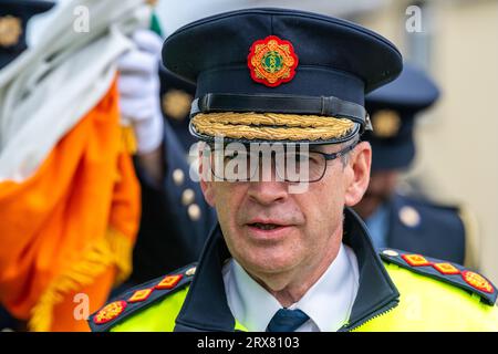 An Garda Siochána-Kommissar Drew Harris. Stockfoto