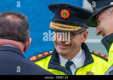 An Garda Siochána-Kommissar Drew Harris. Stockfoto